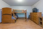 Lower Level 5th Bedroom with 2nd set of Pyramid Bunk beds with Full bottom and two Twin Tops